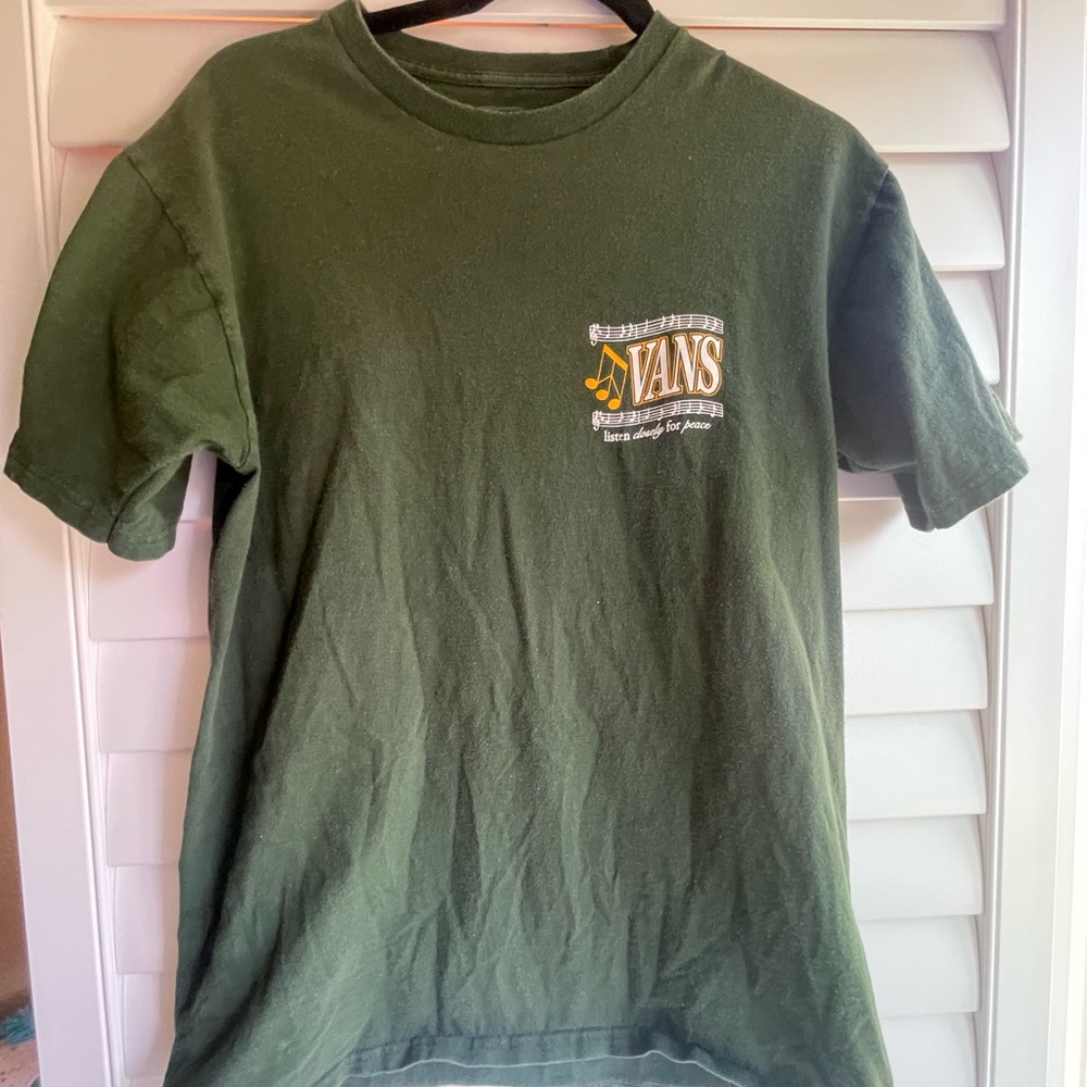 Vans Olive Green Tee with Logo